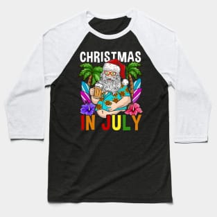 Christmas In July Hawaiian products For Family Summer Vacation print Baseball T-Shirt